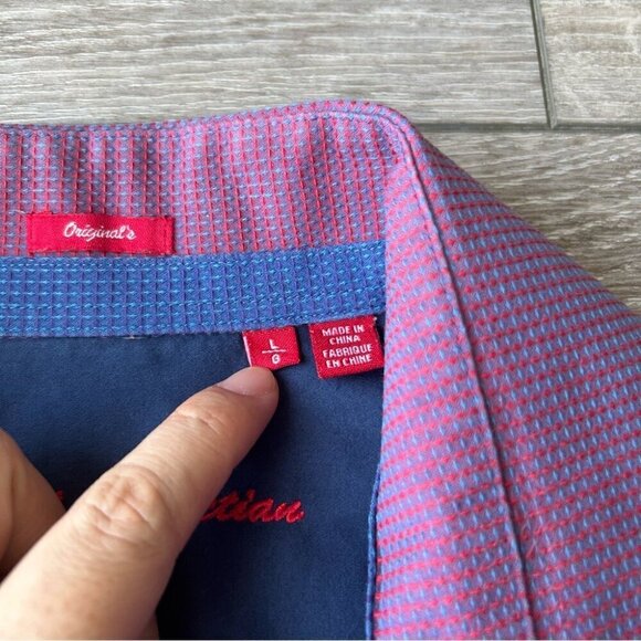 Report Collection Purple Waffle Pattern Pattern Button Down  Shirt - Picture 8 of 16